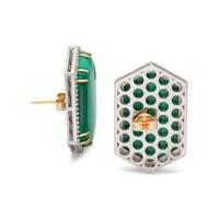 MALACHITE AND DIAMOND EARRINGS