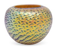 A Lundberg Studios Iridescent Art Glass Vase