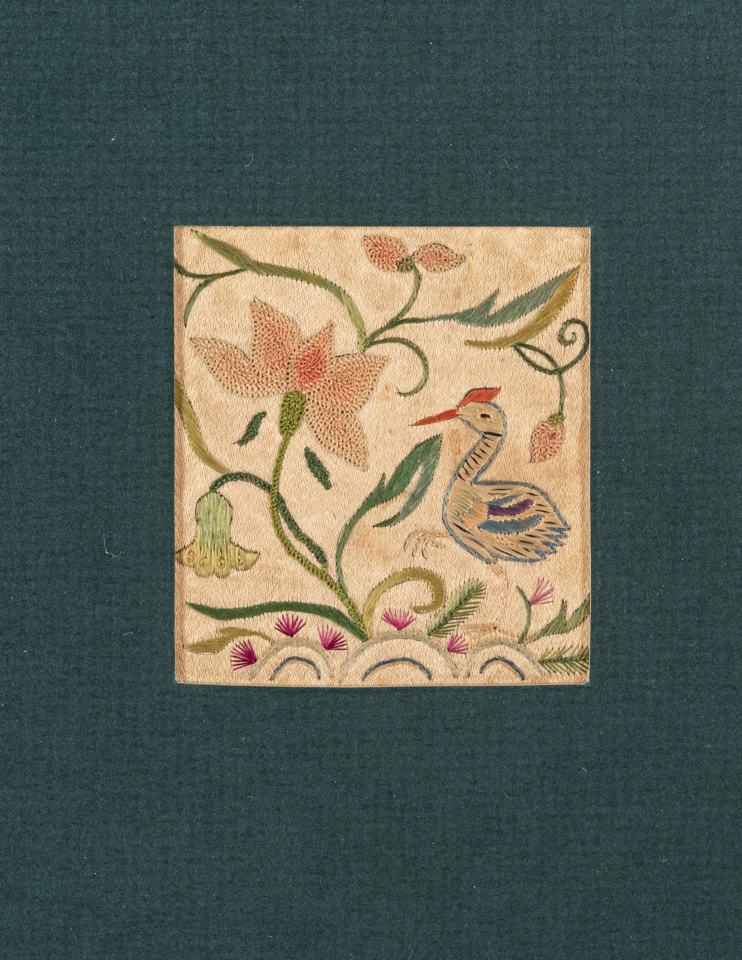 Three Chinese Embroidered Silk Panels