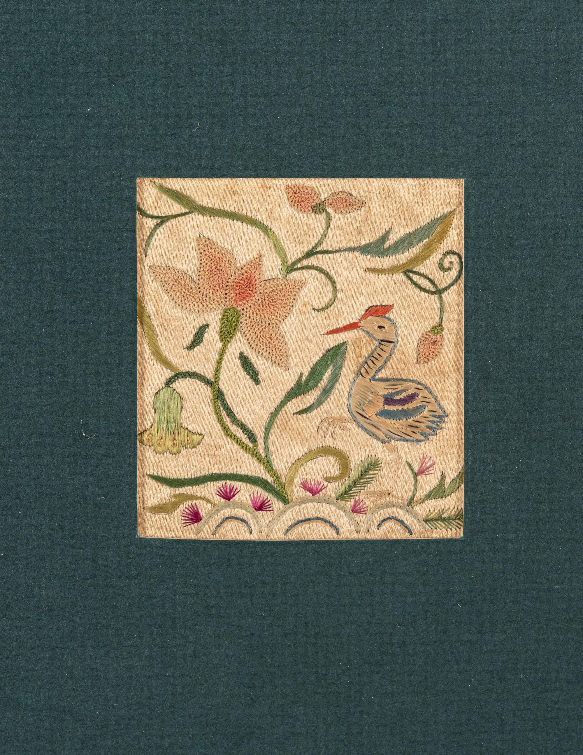 Three Chinese Embroidered Silk Panels