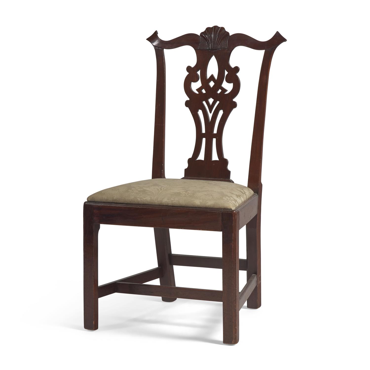 A Chippendale Carved Mahogany Side Chair