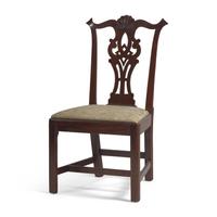 A Chippendale Carved Mahogany Side Chair