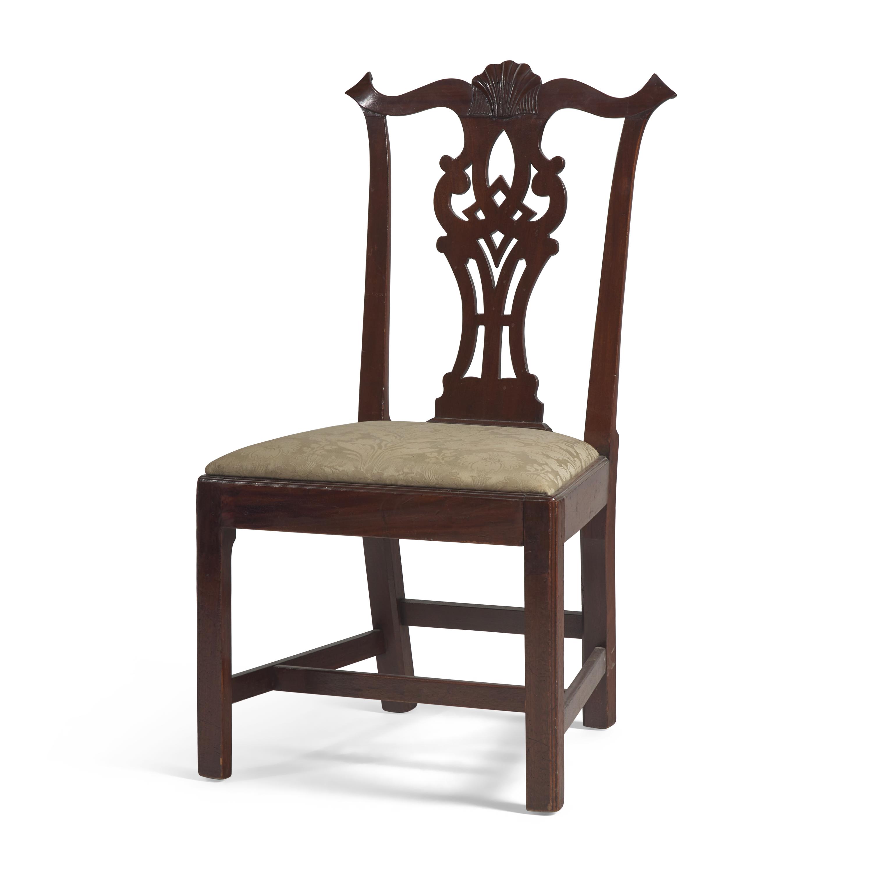 A Chippendale Carved Mahogany Side Chair