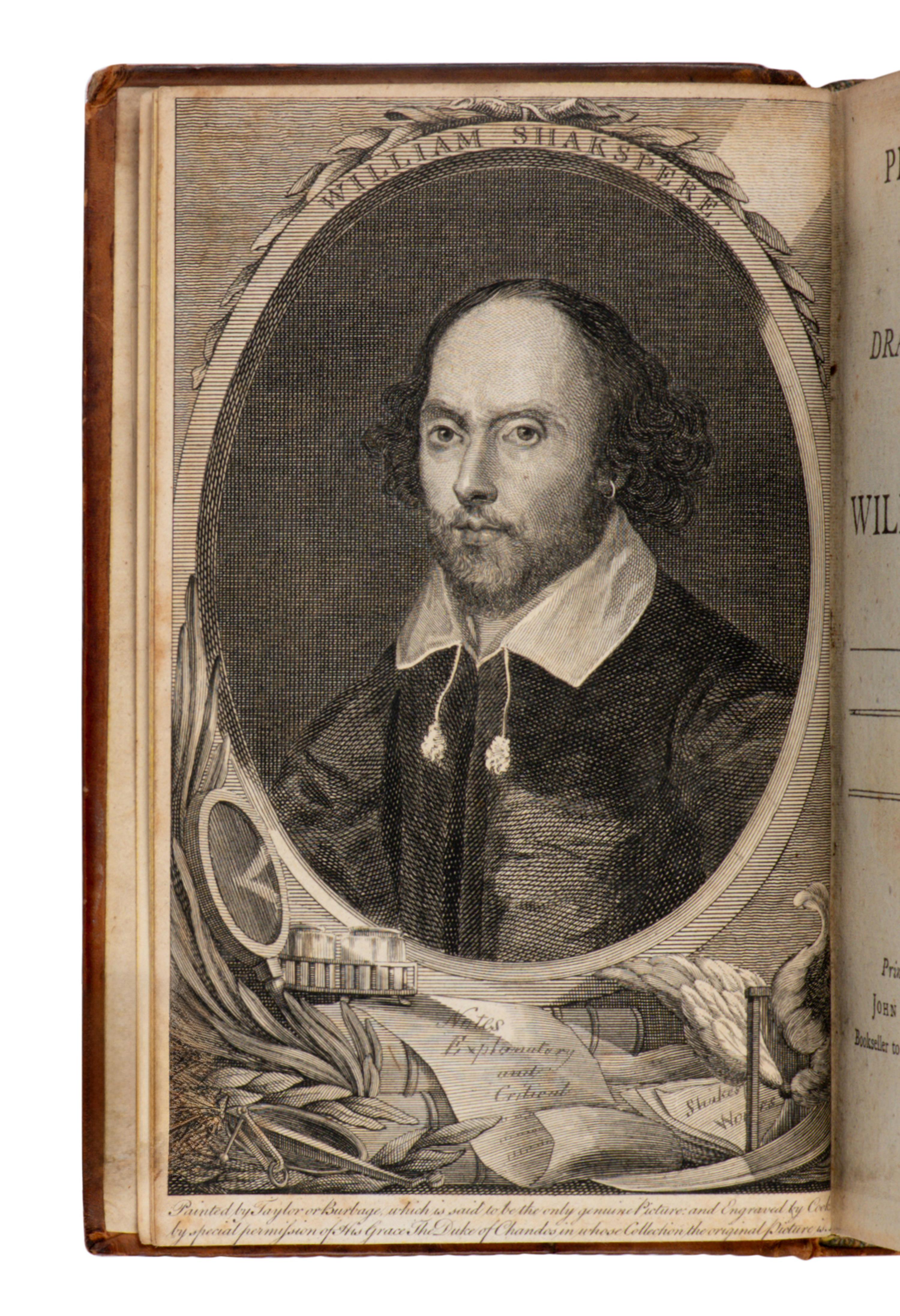 SHAKESPEARE, William (1564-1616). [ Prolegomena ...-] The Dramatick Writings of Will. Shakspere . London: for John Bell, 1786-1788.