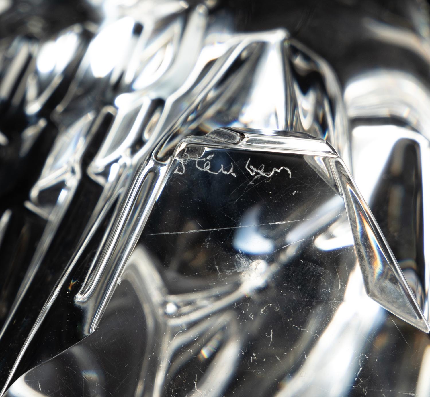 A Group of Six Steuben Molded Glass Animal Figures