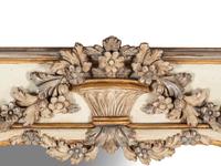 A Louis XV Style Painted and Parcel Gilt Pier Mirror