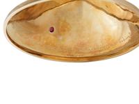 An Andrew Grima Designed 18-Karat Yellow Gold and Cabochon Ruby Inset Presentation Chalice