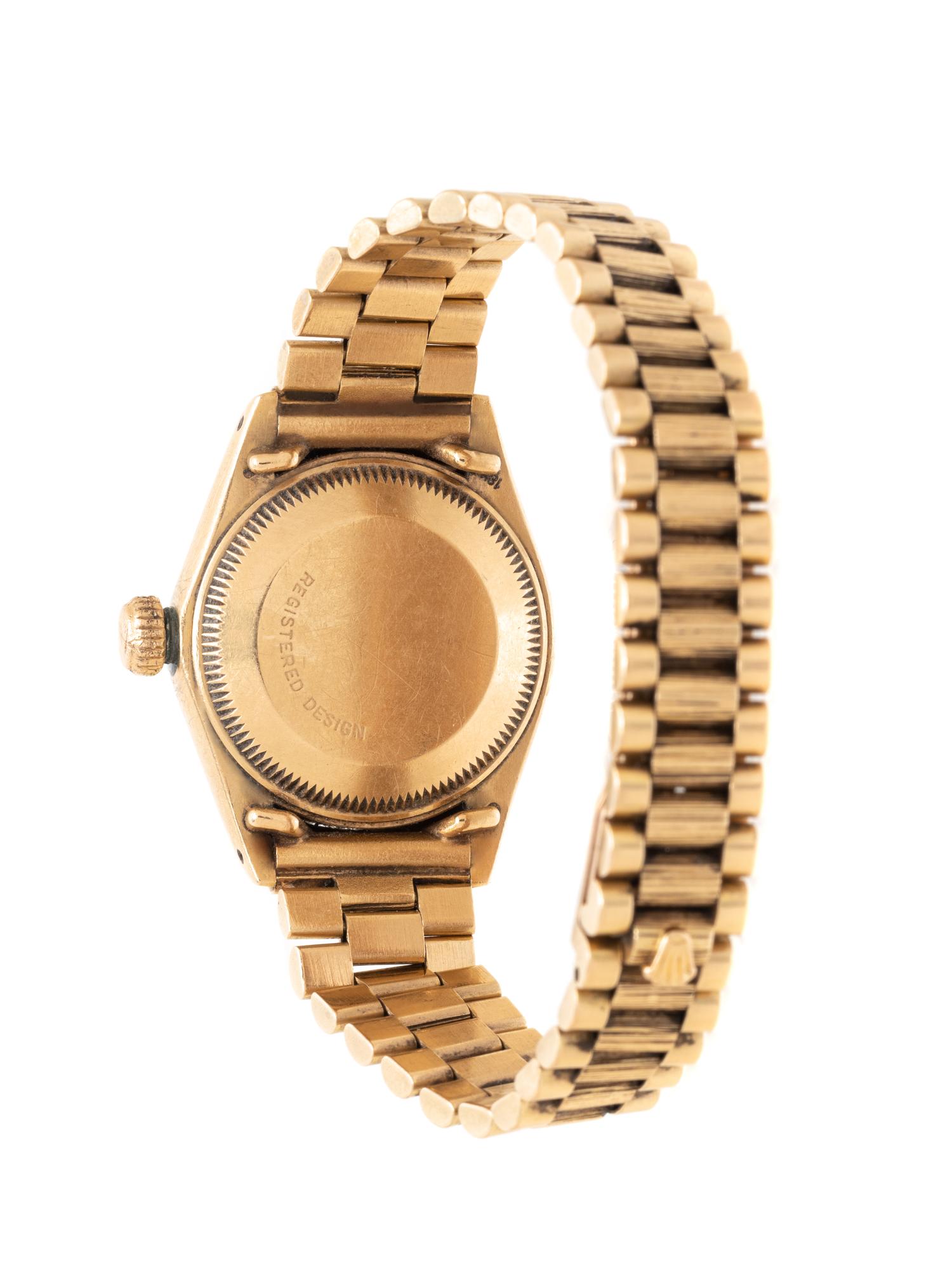 ROLEX, REF. 6927 18K YELLOW GOLD 'OYSTER PERPETUAL DATEJUST' WATCH