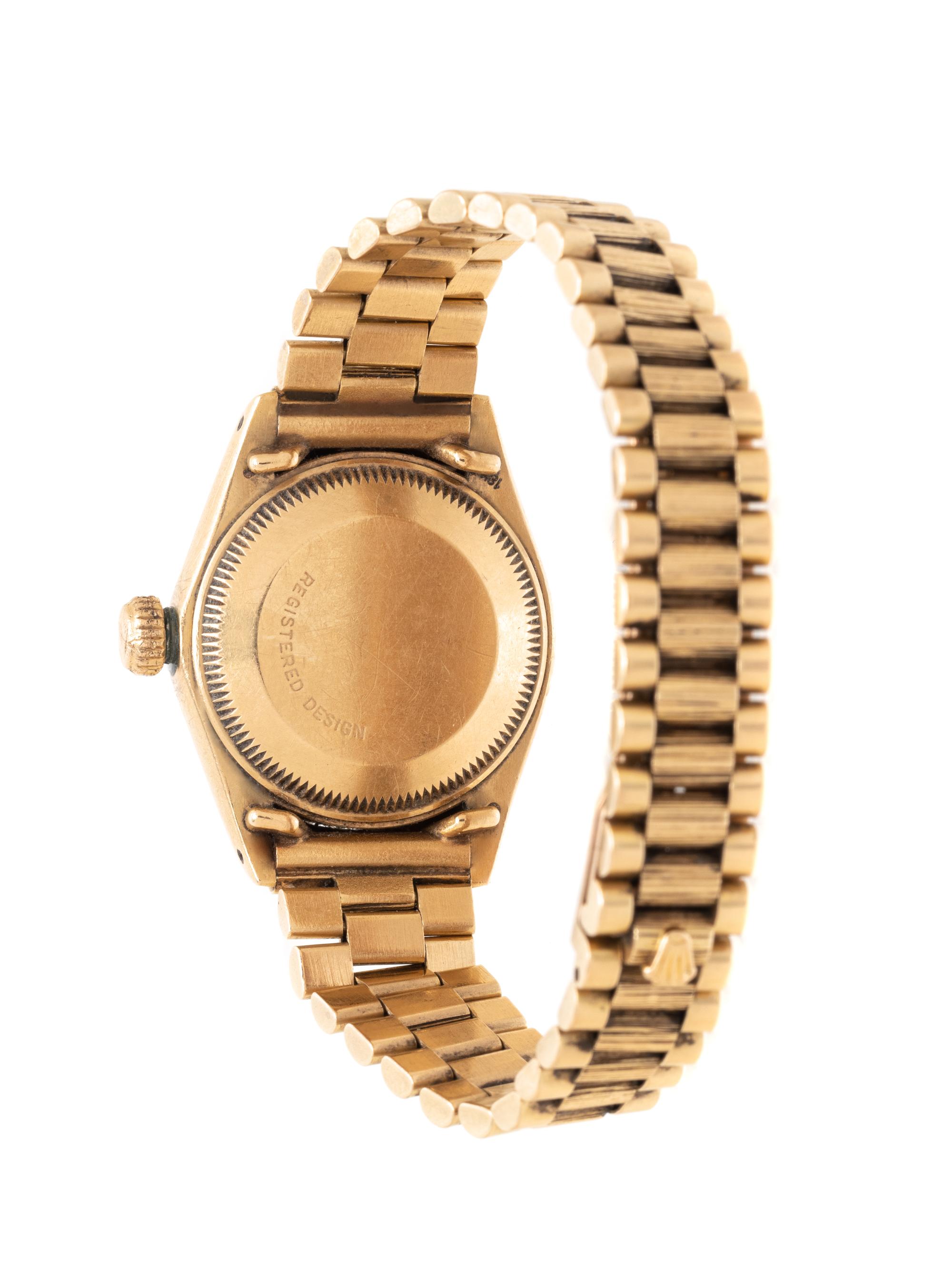 ROLEX, REF. 6927 18K YELLOW GOLD 'OYSTER PERPETUAL DATEJUST' WATCH