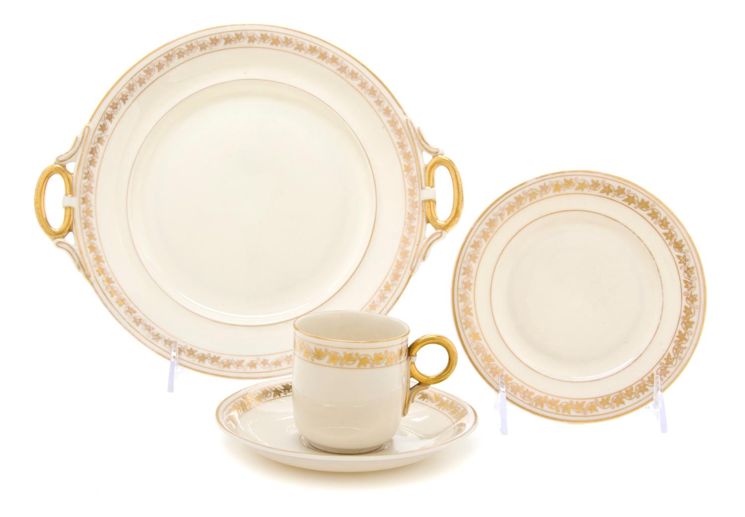 A Belleek Partial Tea Service, Width of largest 11 1/4 inches.