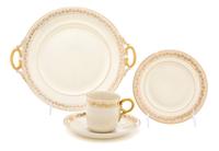 A Belleek Partial Tea Service, Width of largest 11 1/4 inches.