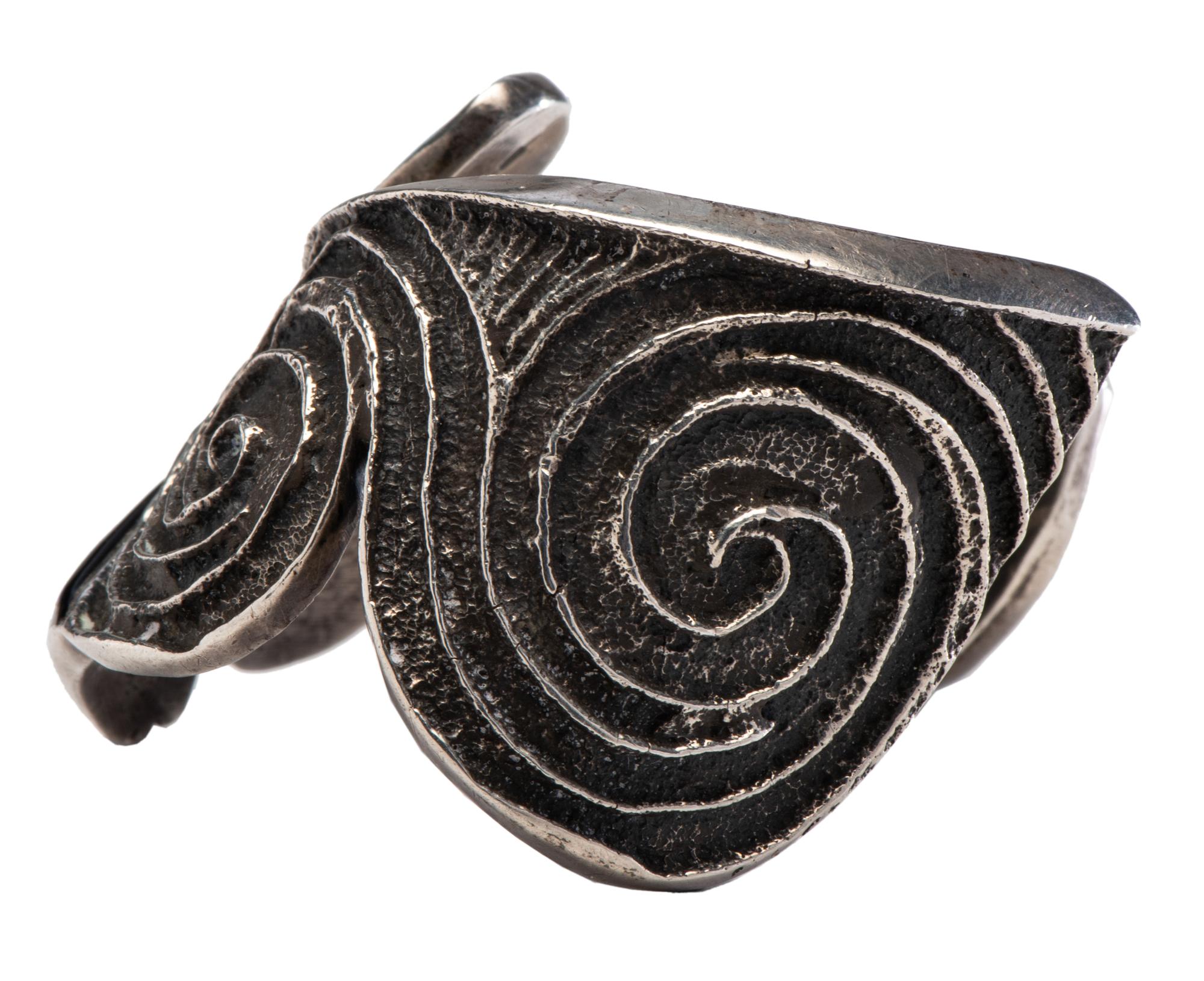 Tufa Cast Silver Cuff, with Turquoise, Jet, Shell, Coral, and Lapis Inlay Lot is located and will ship from Denver, Colorado.