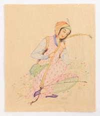 A Group of Persian Paintings on Paper various sizes.