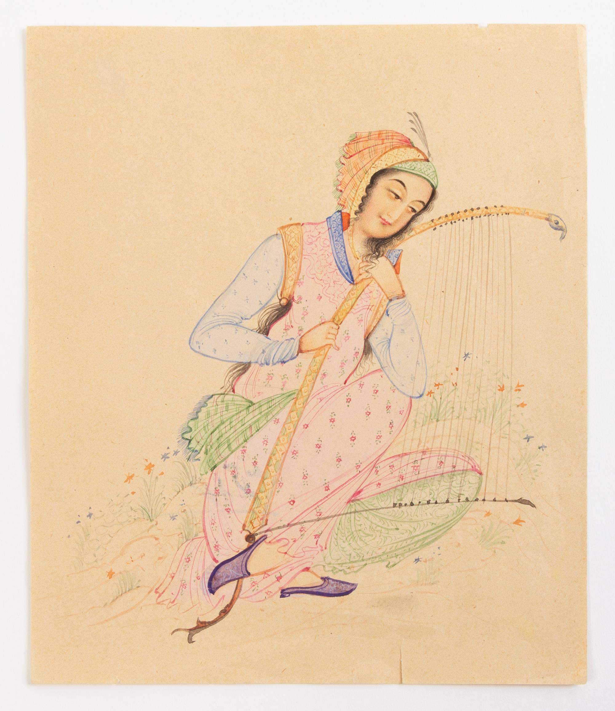 A Group of Persian Paintings on Paper various sizes.