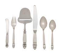 A Georg Jensen Silver Flatware Service