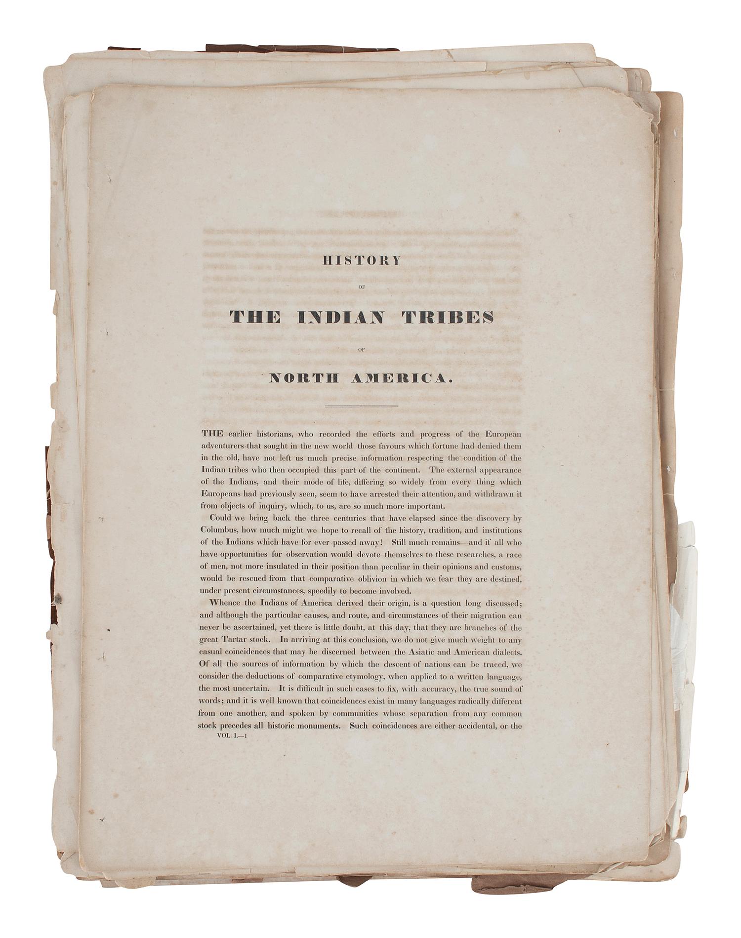 McKENNEY, Thomas and James HALL. History of the Indian Tribes of North America