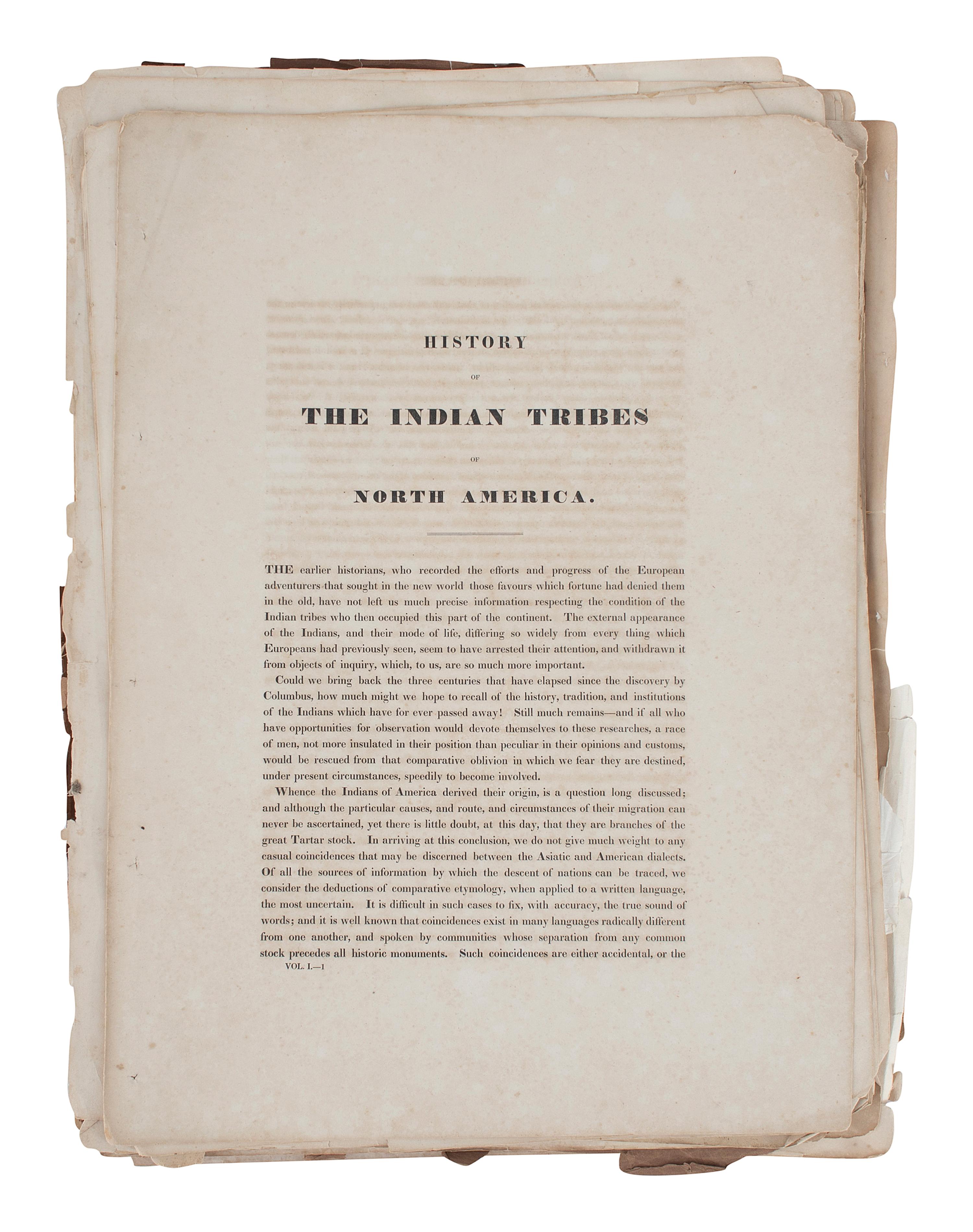 McKENNEY, Thomas and James HALL. History of the Indian Tribes of North America
