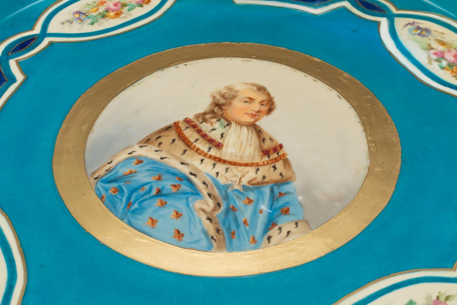 A Louis XVI Style Gilt Bronze and Porcelain Mounted Guéridon