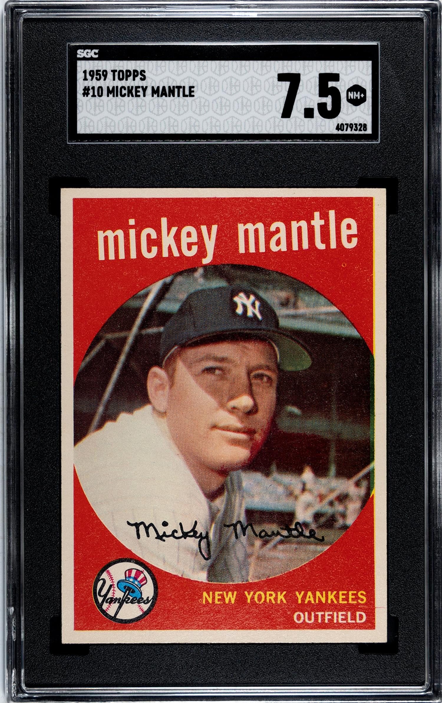 A 1959 Topps Mickey Mantle Baseball Card (SGC 7.5 NM+)