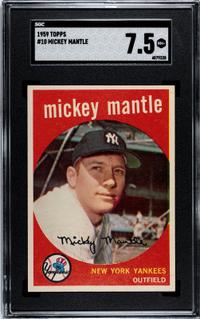 A 1959 Topps Mickey Mantle Baseball Card (SGC 7.5 NM+)