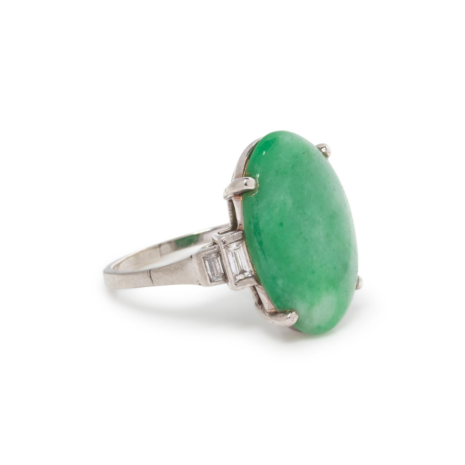 JADE AND DIAMOND RING