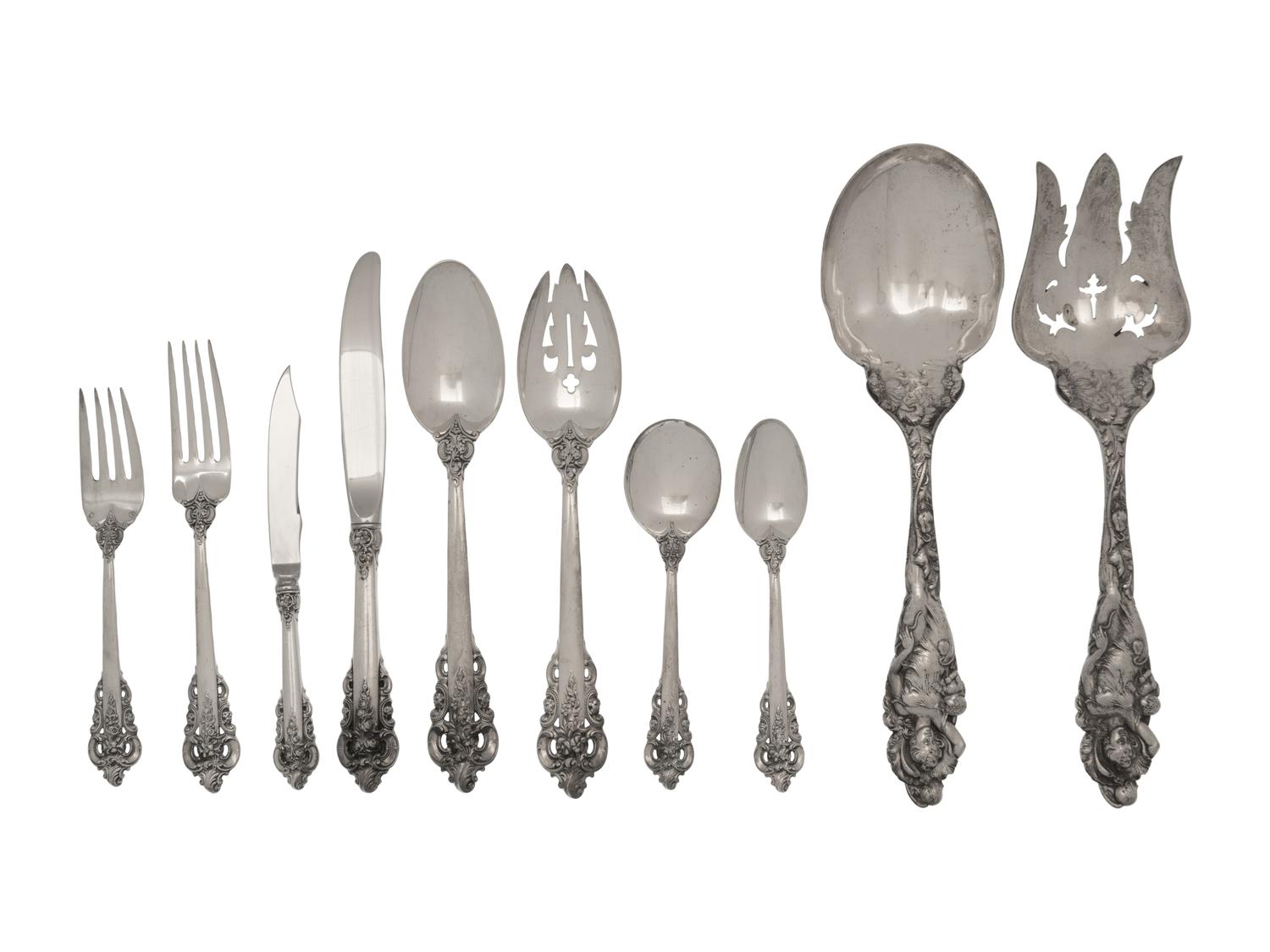An American Silver Flatware Service