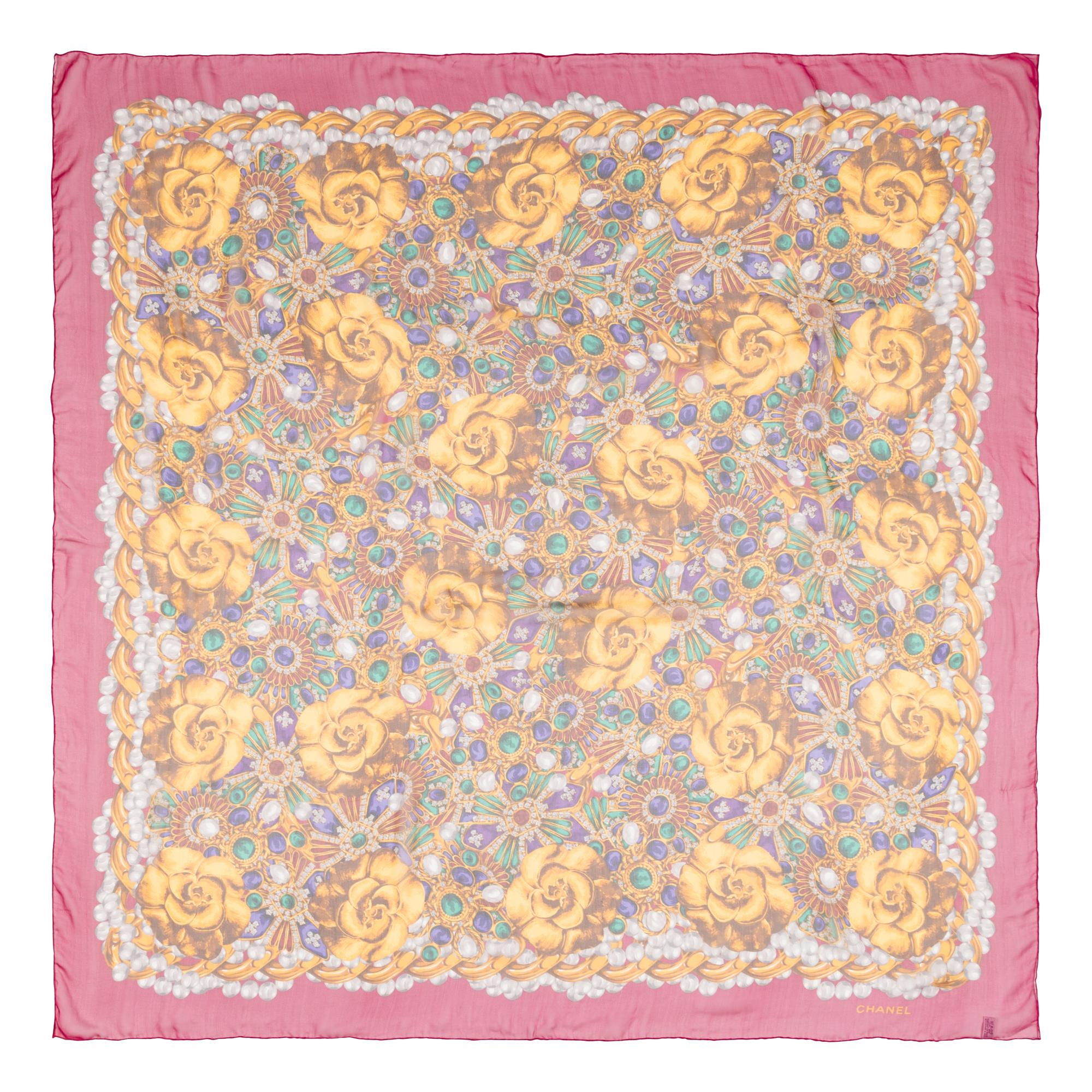 Chanel, Two Large Chiffon Scarves