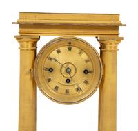 An Empire Style Gilt Bronze Portico Clock