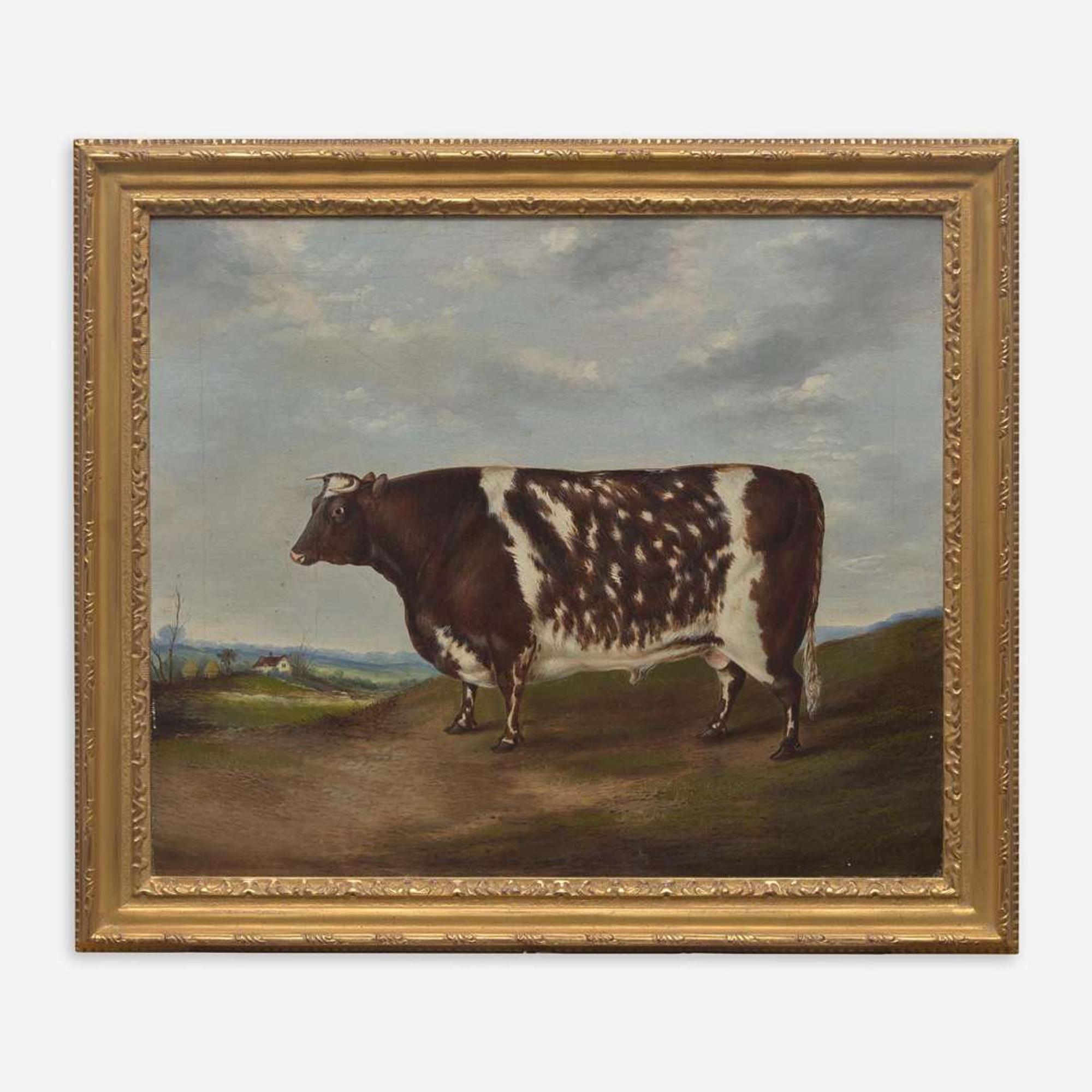 British School (19th Century) Prize Ayrshire Cow, Facing Left
