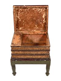 A French Painted and Paper Veneered Faux Book-Form Table
