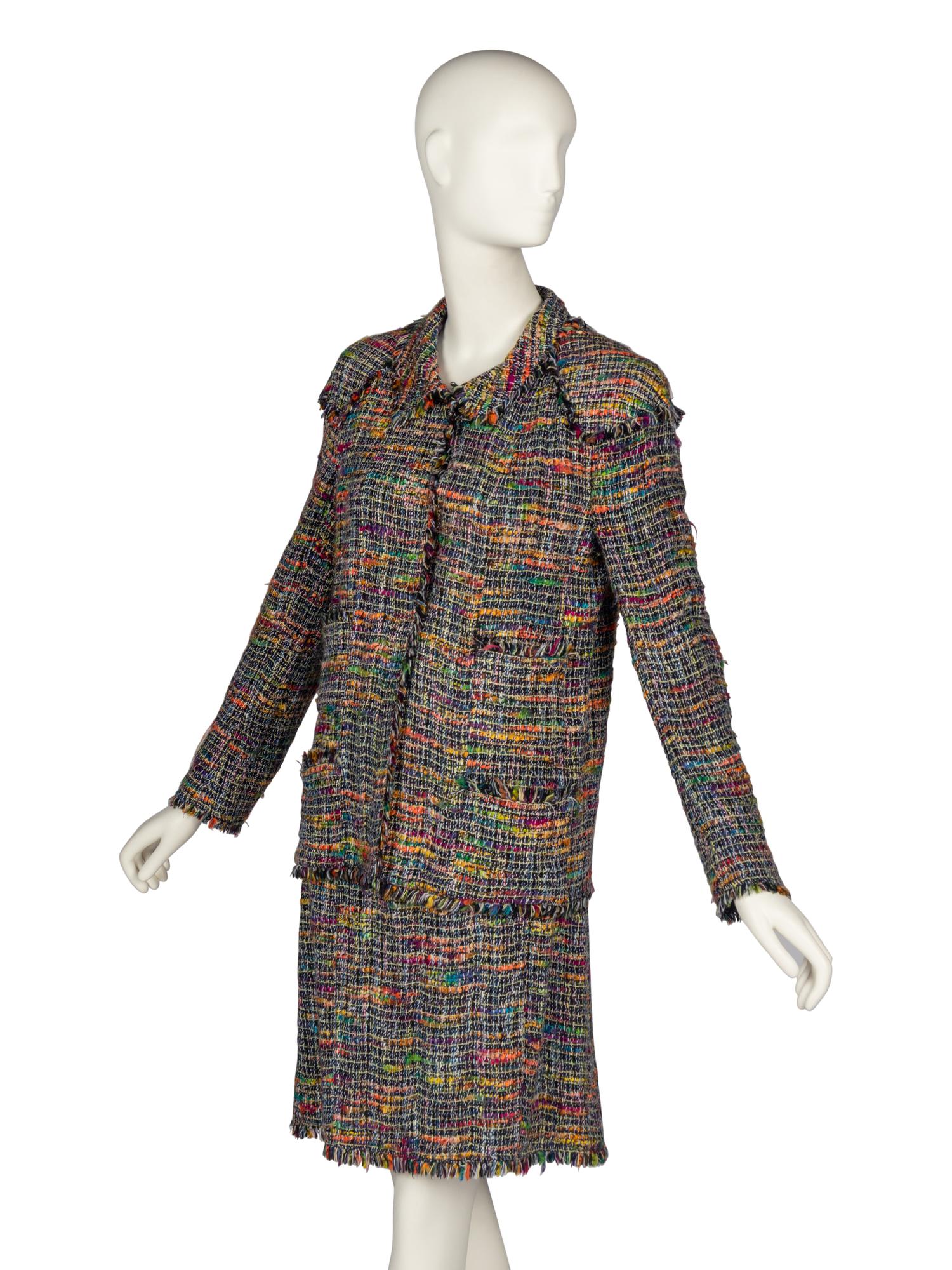 Chanel Multicolor Tweed Skirt Suit