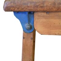 A Wood and Leather Collapsible Vaulting Table 70" W x 38.5" D x 37" H — Czech Republic, Circa 1930