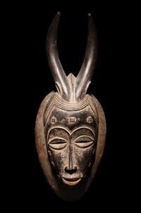 Two Baule Wood Masks