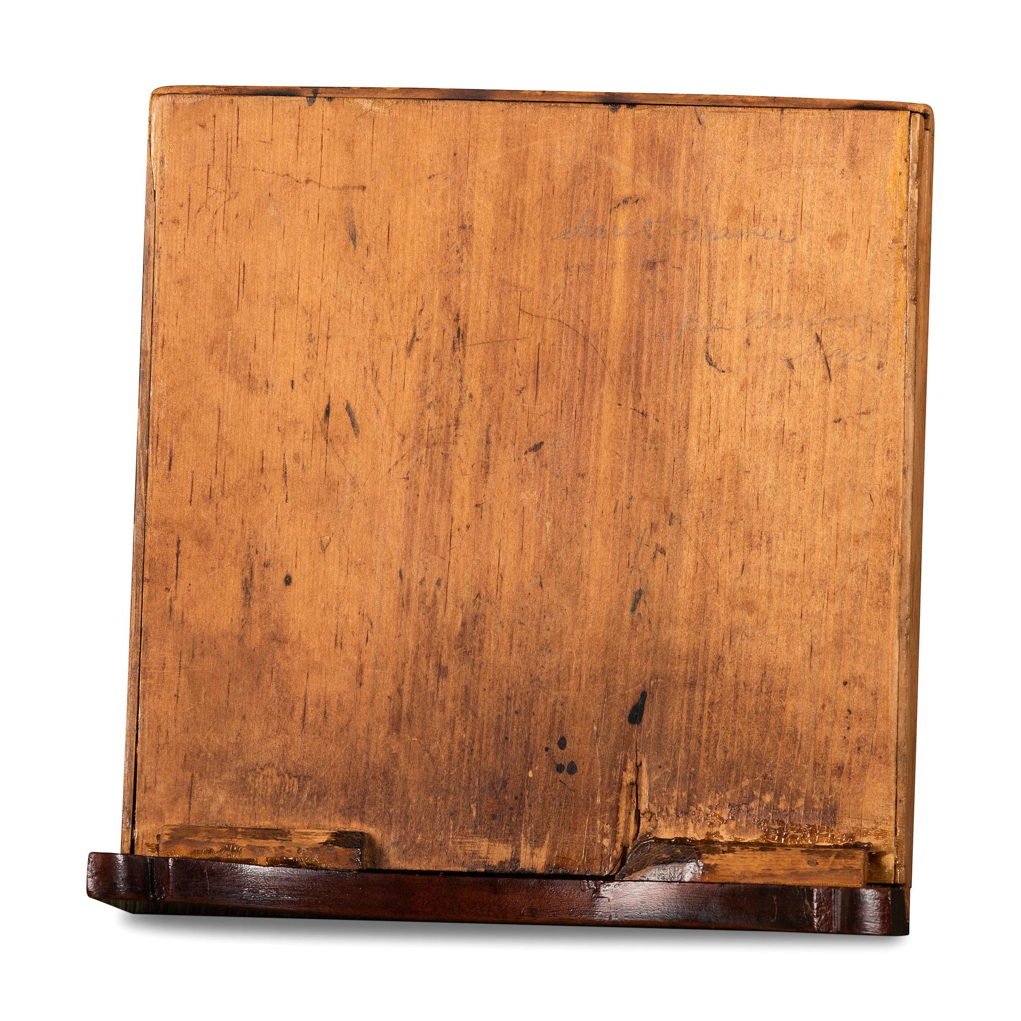 A Federal Inlaid Mahogany and Tambour-Front Desk-and-Bookcase