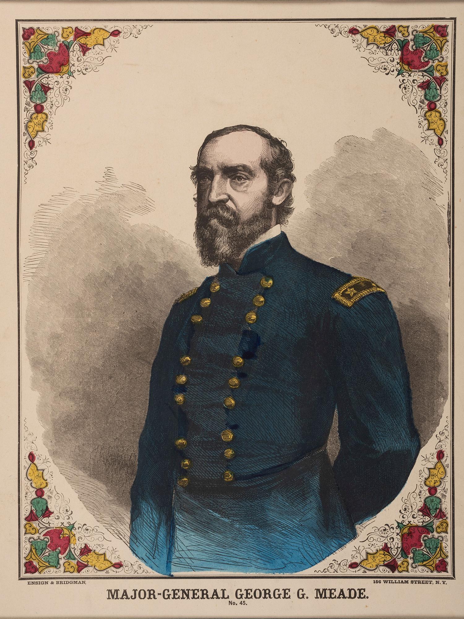 [CIVIL WAR]. A group of 7 lithographs of Civil War generals. Ensign & Bridgman.
