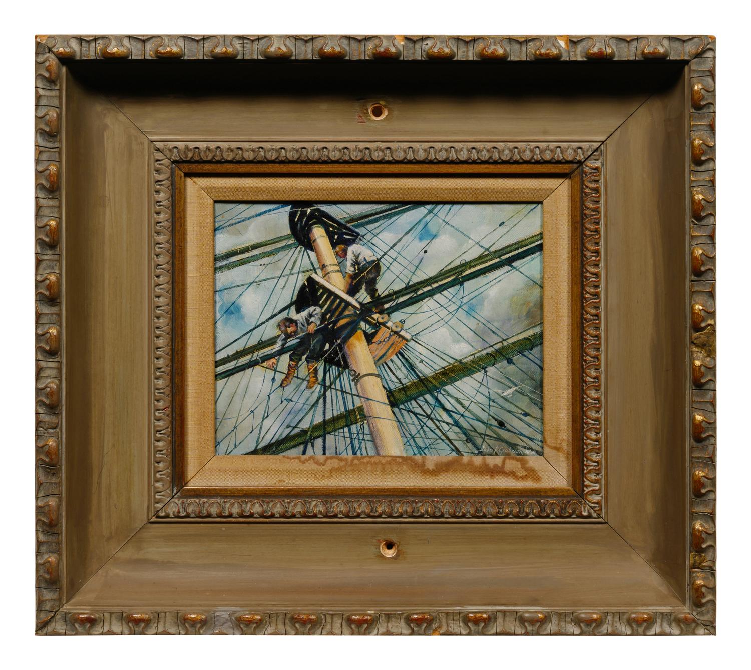 Man Aloft in the Rigging