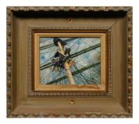 Man Aloft in the Rigging