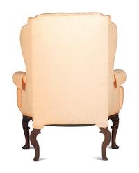 A Queen Anne Style Scroll-Carved Mahogany Easy Chair