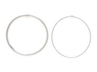 TWO WHITE GOLD OMEGA CHAIN NECKLACES