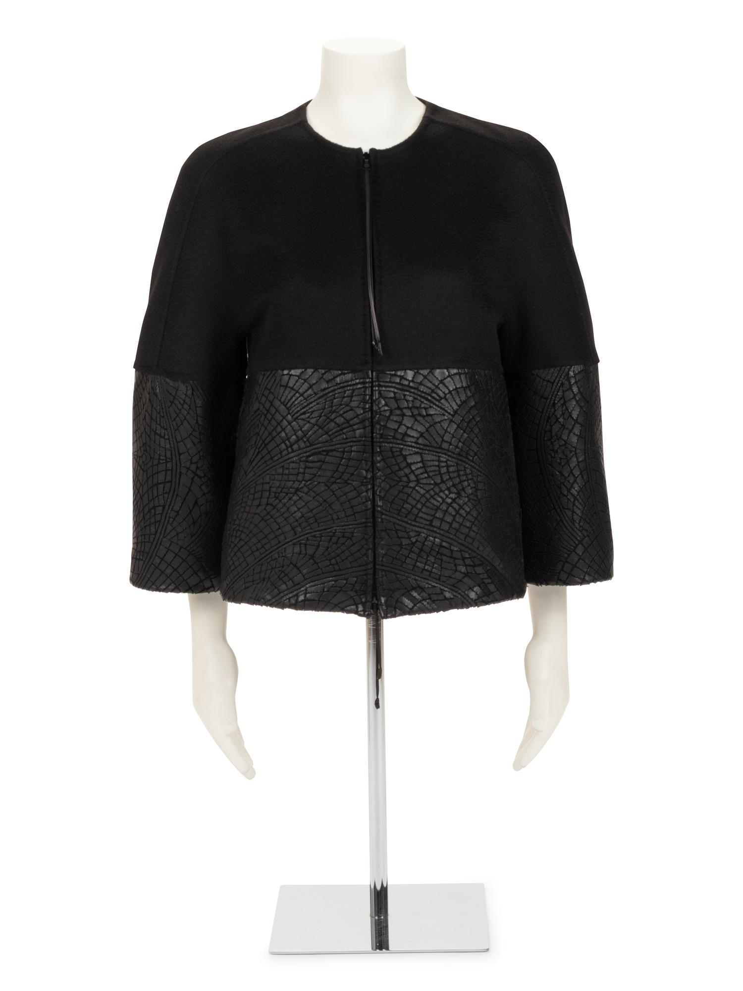 Ralph Rucci Cashmere and Embroidered Leather Jacket, Fall 2013