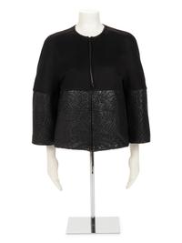 Ralph Rucci Cashmere and Embroidered Leather Jacket, Fall 2013