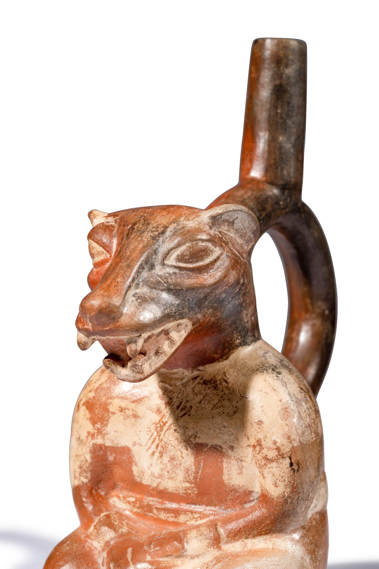A Moche Anthropomorphized Fox Vessel