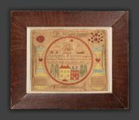 A Birth Record Watercolor Fraktur Identified to Abigail Turner (1807-1876), Possibly by E. Firth