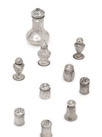 A Large Collection of Silver Casters
