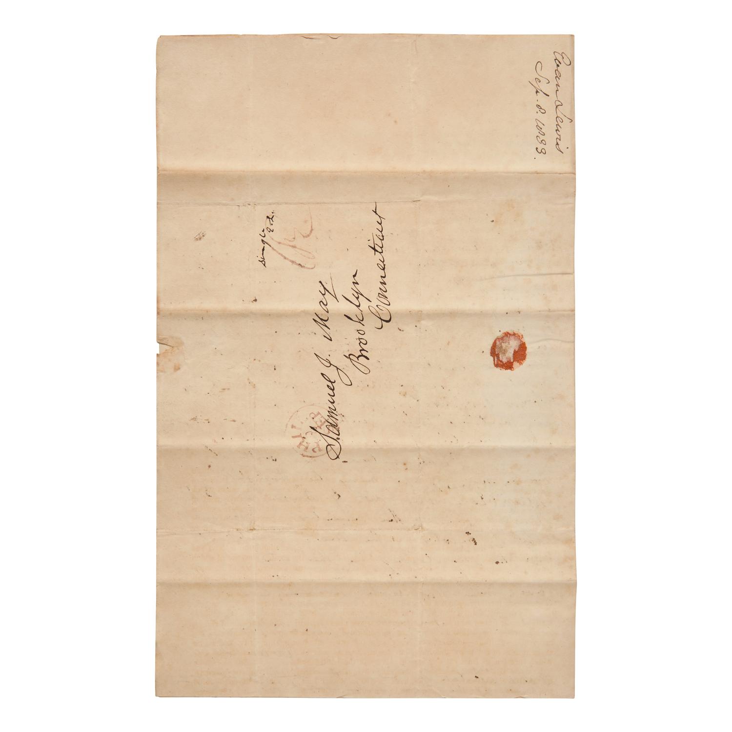 [African-Americana] May, Rev. Samuel J., and Evan Lewis, and George Benson, and Rowland Greene. Printed Circular Calling for the Formation of a National Anti-Slavery Society