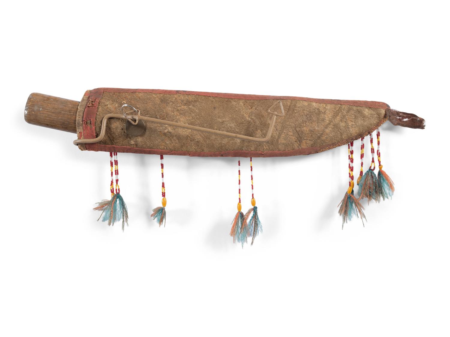 Anishinaabe Loom-Beaded Knife Sheath, with Knife, Exhibited and Published