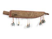 Anishinaabe Loom-Beaded Knife Sheath, with Knife, Exhibited and Published