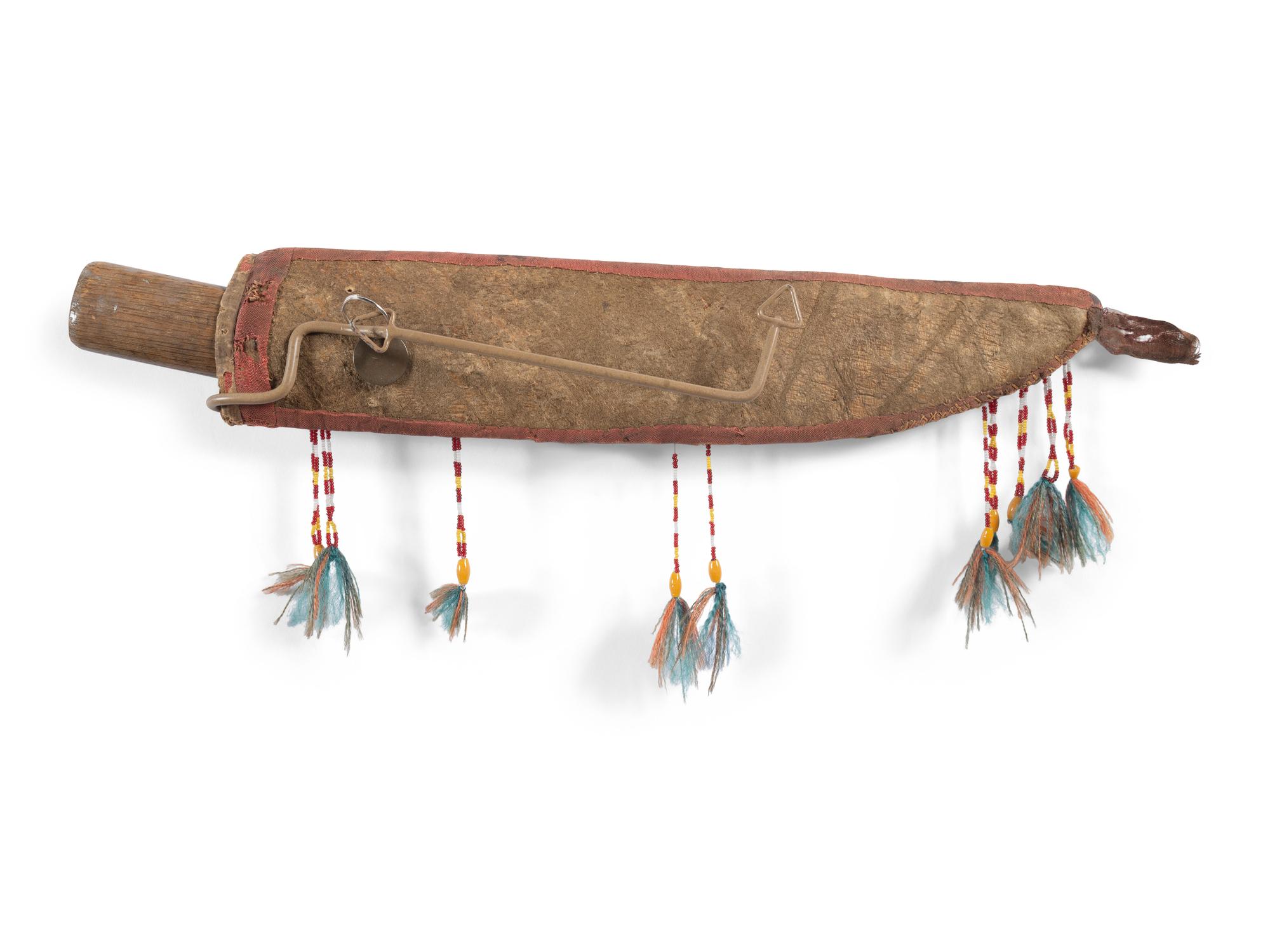 Anishinaabe Loom-Beaded Knife Sheath, with Knife, Exhibited and Published