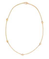 An 18 Karat Tricolor Gold "Trinity" Station Necklace, Cartier, 9.00 dwts.