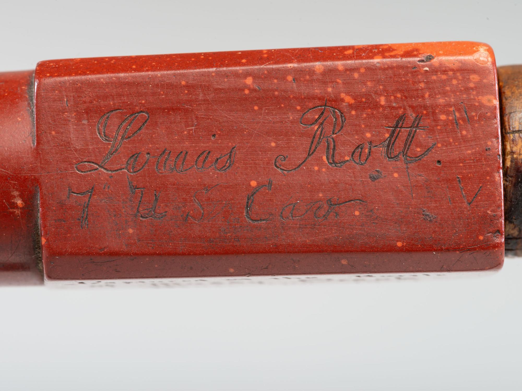 Sioux Catlinite Pipe, with Inscription by Louis Rott